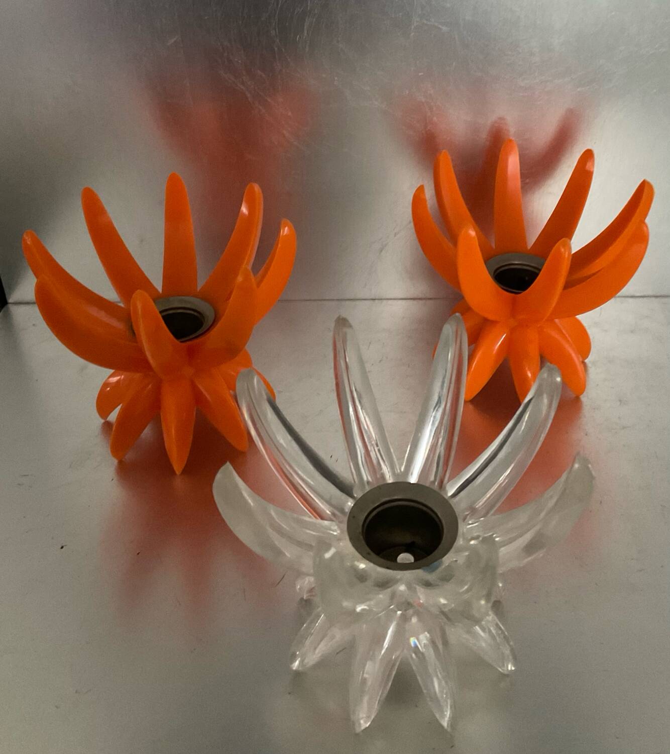 Friedel candle holder trio from the 1960s.