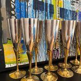 Service of 12 champagne flutes Orfèvrerie L'Ecuyer