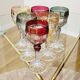 Amaris Nachtmann 6 Large Iridescent Colored Crystal Wine and Water Glasses
