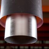 Large Danish aluminum pendant light, Zénith model by Jo Hammerborg for Fog & Mørup 1960.