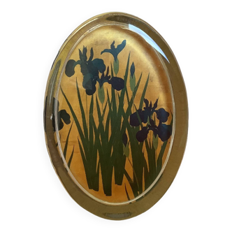 Iris flower paperweight