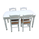 Ensemble table de ferme  blanche et quatre chaises