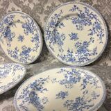 Old art nouveau plates faience of gien france gold medals fleurette