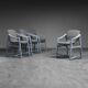 Set of 4 chairs fabric pied de poule anni' 60 vintage modern