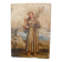 Antique painting on alabaster, Italy, 18th century, Saint Anthony of Padua