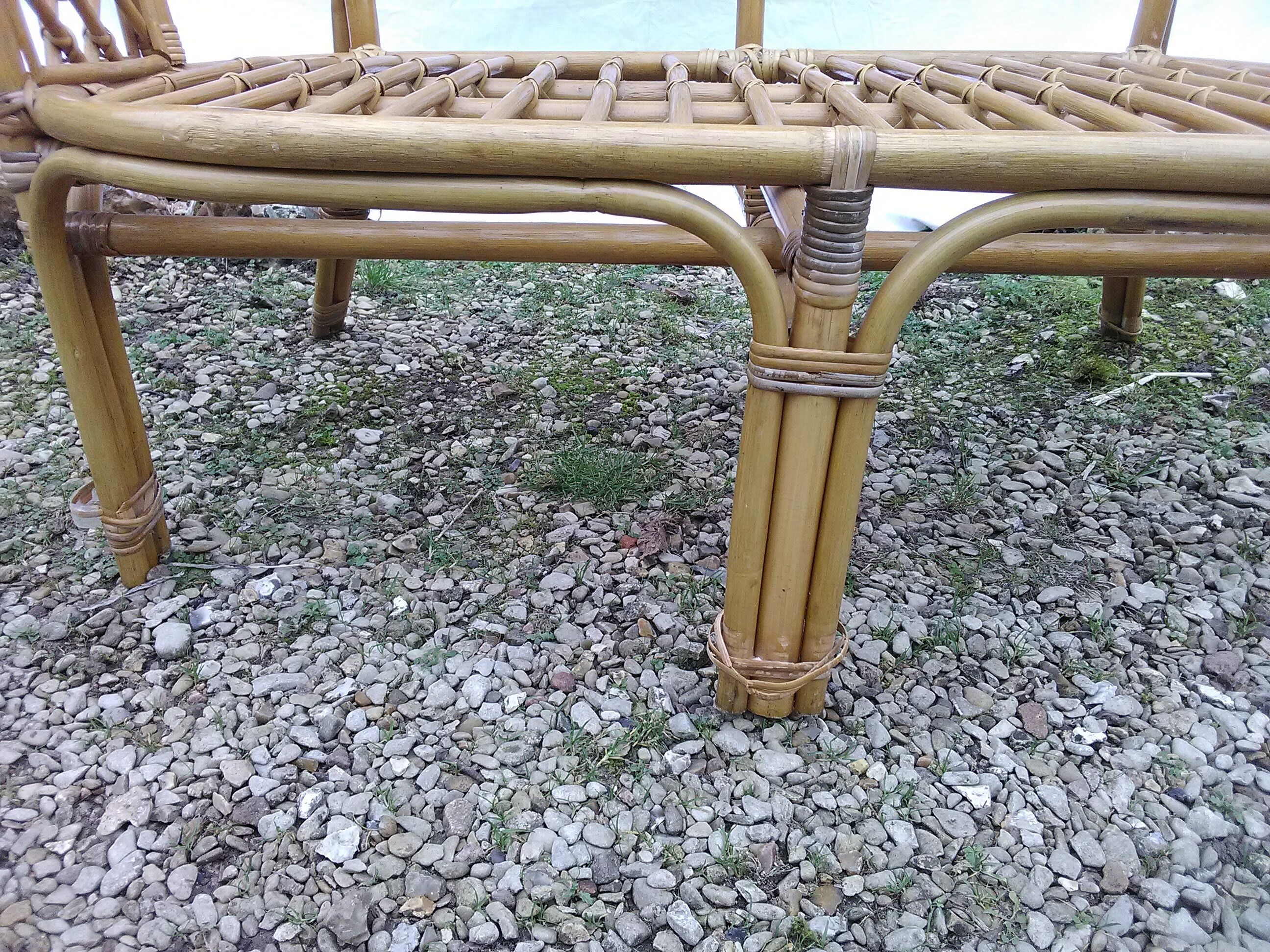 Living room  vintage rattan