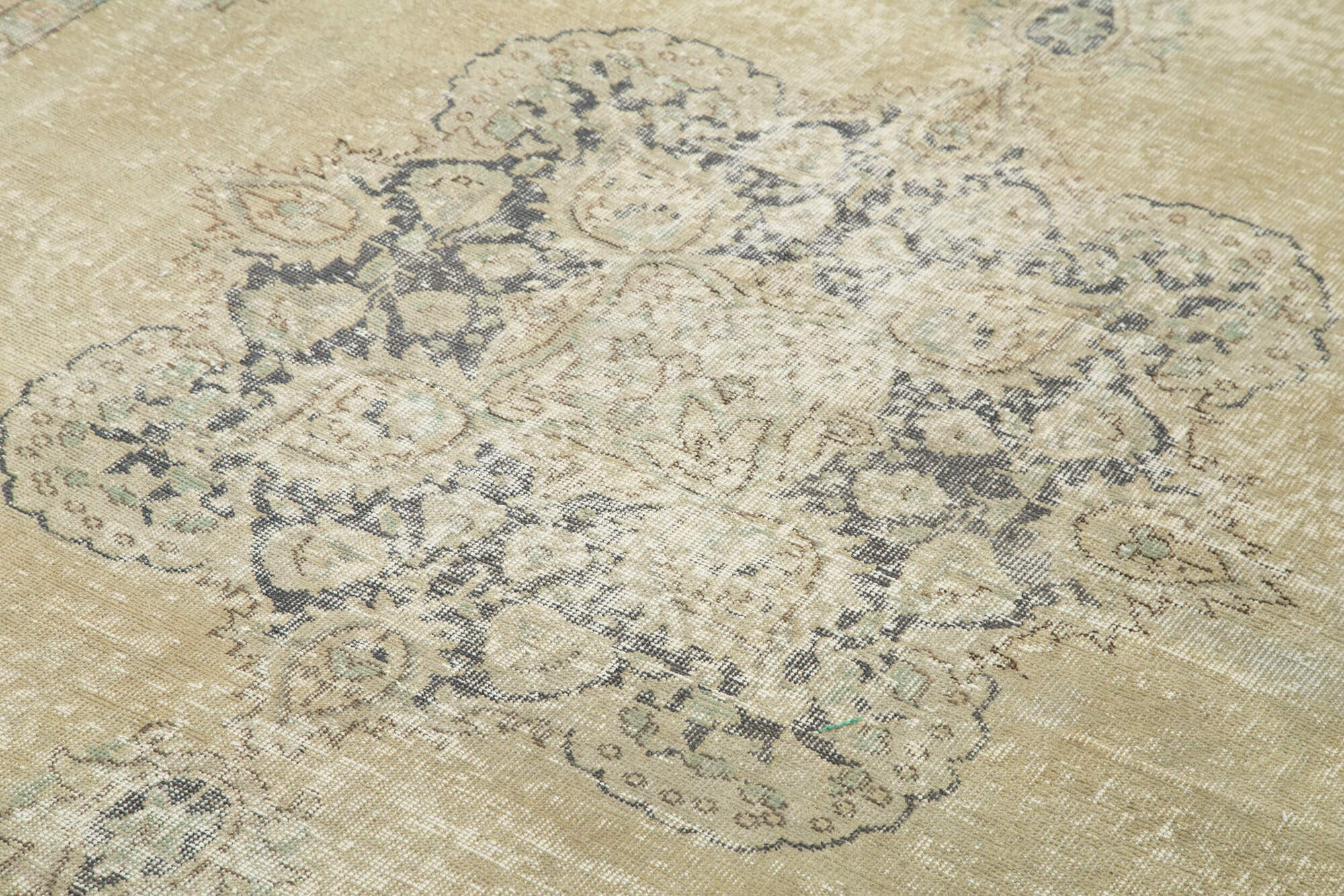 Handmade oriental beige rug 207 cm x 310 cm