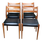 4 chaises à manger style scandinave Vintage Mid-Century 60s