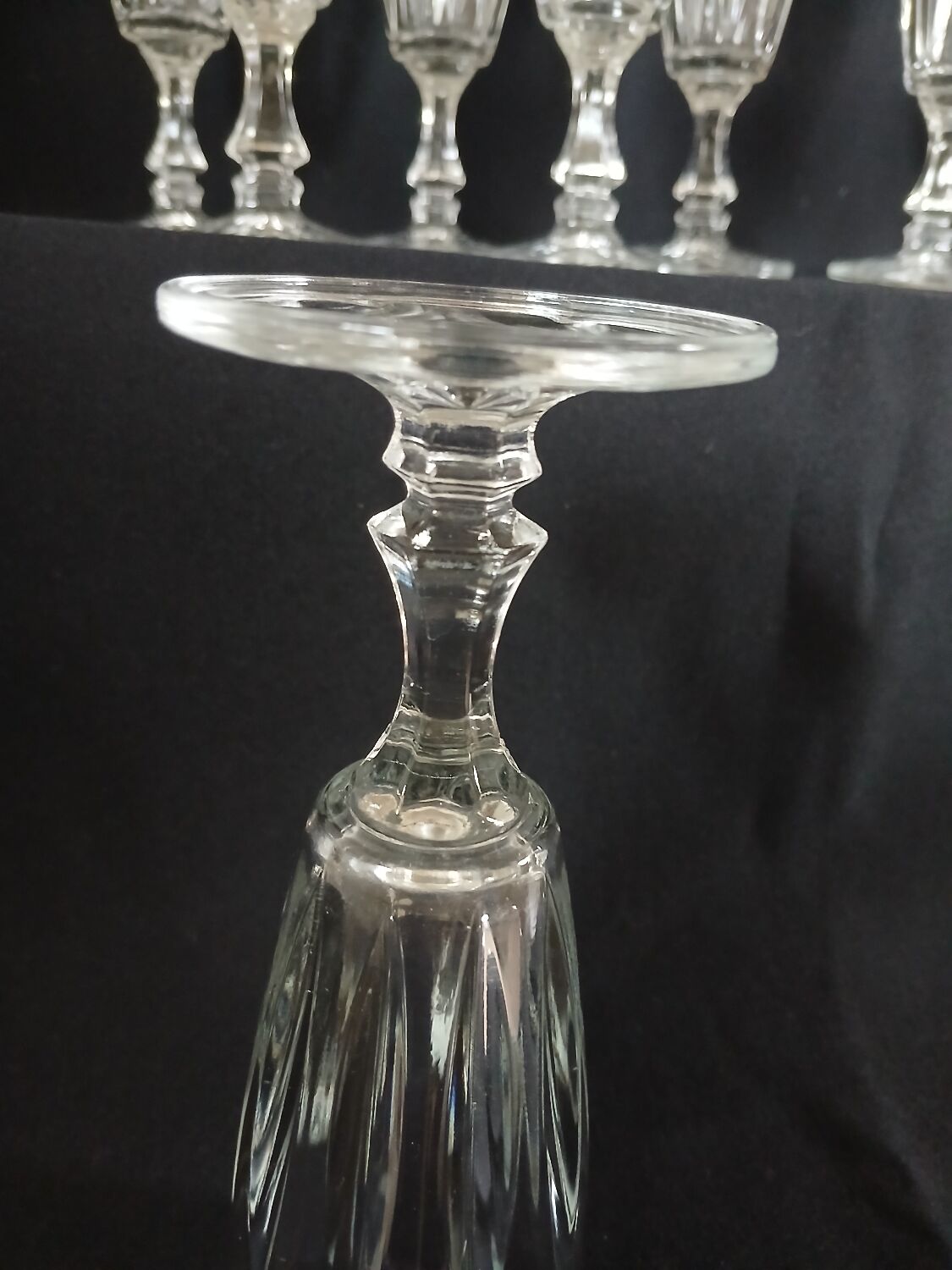 8 antique champagne flutes