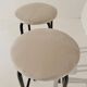 Vintage velvet and iron stools, set of two, Italy 1960s.