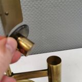 Danish double candle holder in solid brass 1960-70s.