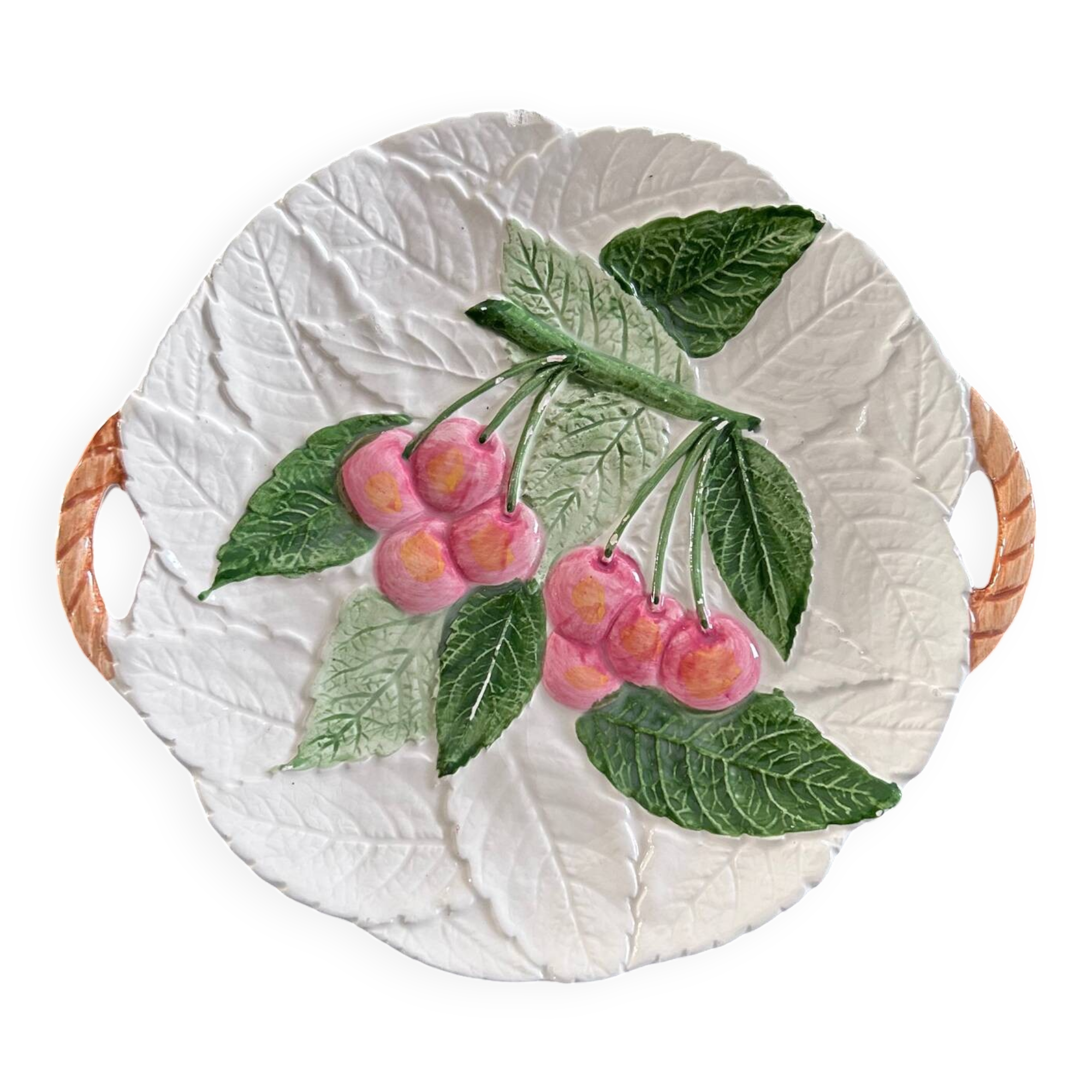 Plat cerises en barbotine