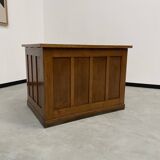 Oak and veneer counter or desk