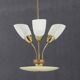 Lustre en verre des années 1960 par Kamenicky Senov, Tchécoslovaquie