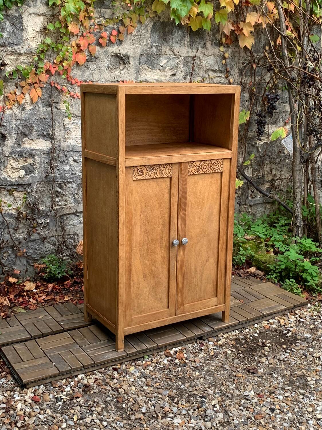 Buffet parisien art déco bois brut 1930
