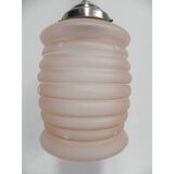 Suspension with frosted glass Deco rose