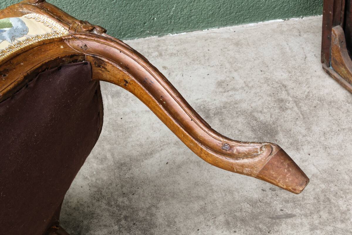 Cabriolet armchair, Louis XV period, 18th century