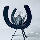 Brutalist iron lamp