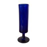 Blue blown glass vase