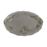 Oval serving dish in porcelain floral decoration Charles Arhenfeldt Limoges