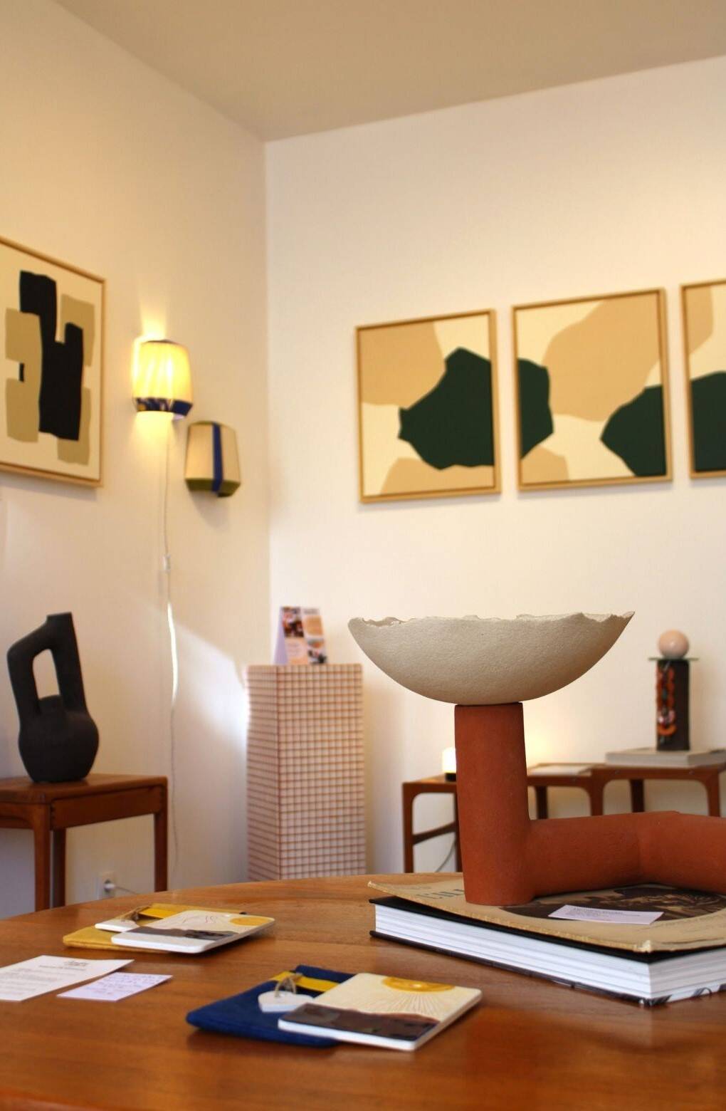 Wall lamp l'Epicurienne olive electric blue