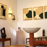 Wall lamp l'Epicurienne olive electric blue