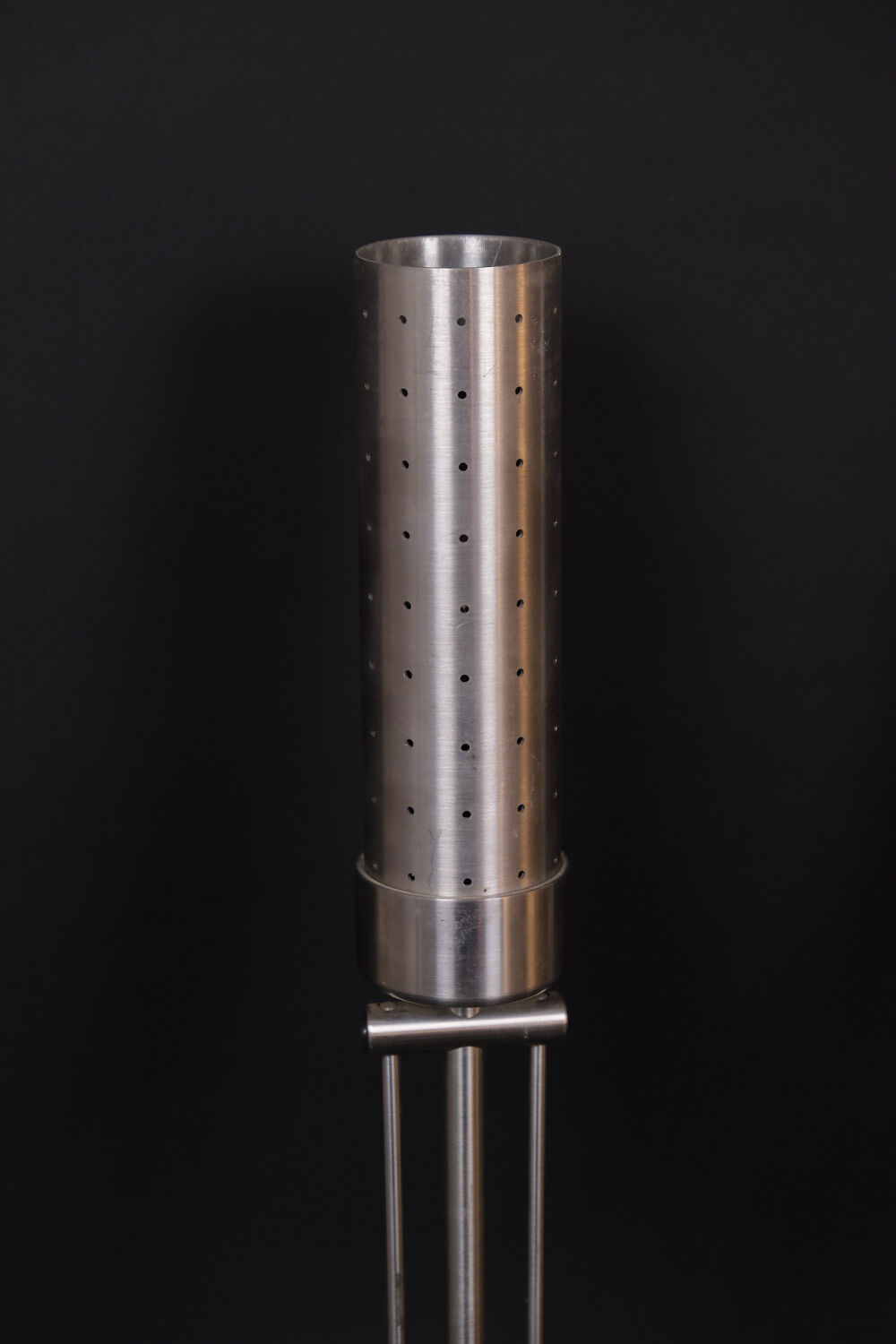 Pair of aluminum lamps, 1980