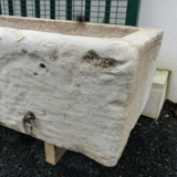 Natural stone trough with ring