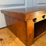 Pair of solid wood coffee tables – rustic / wabi-sabi style (1950-198)