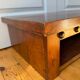 Pair of solid wood coffee tables – rustic / wabi-sabi style (1950-1980)