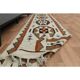 1970s Vintage Turkish Oushak Handmade Wool Cotton Beige Runner Rug 87x326