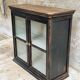 Vitrine antique, armoire suspendue, bois de pin, noir mat