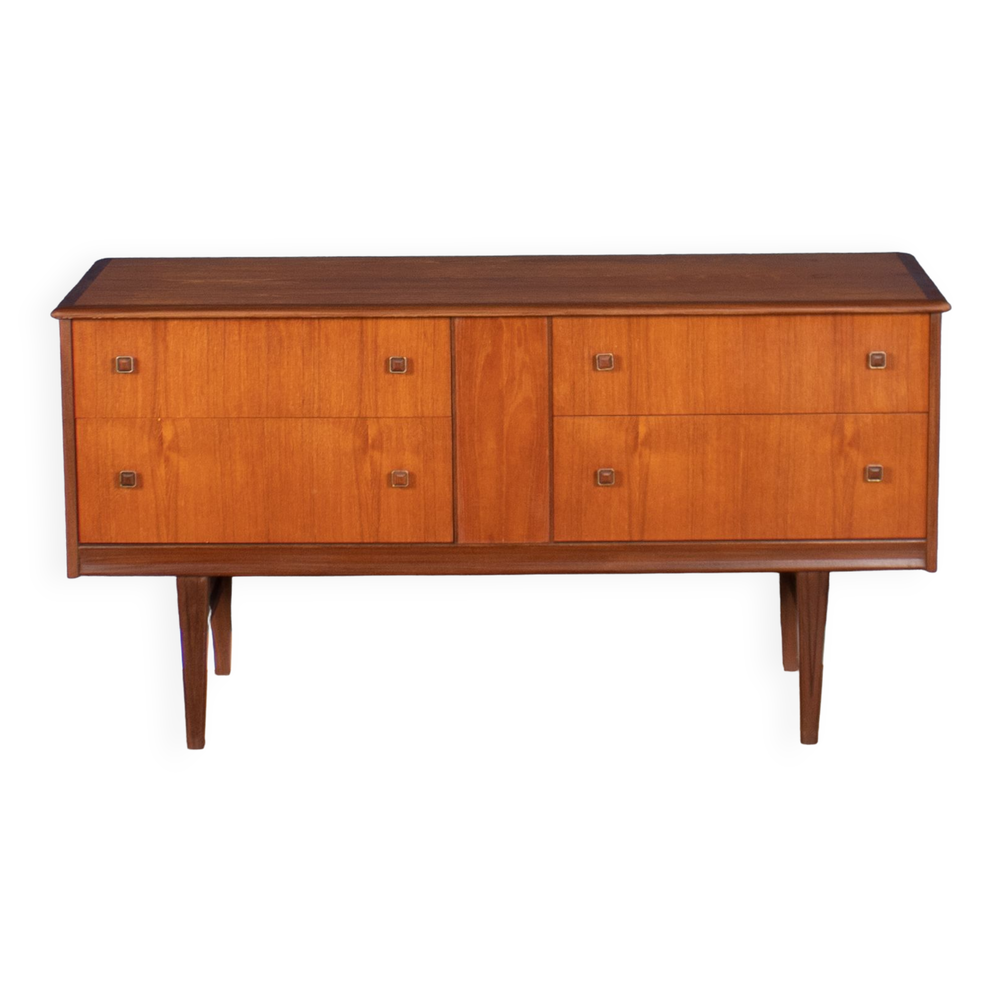 Retro Teak 1960s Homeworthy Chest Of Drawers TV Cabinet Sideboard