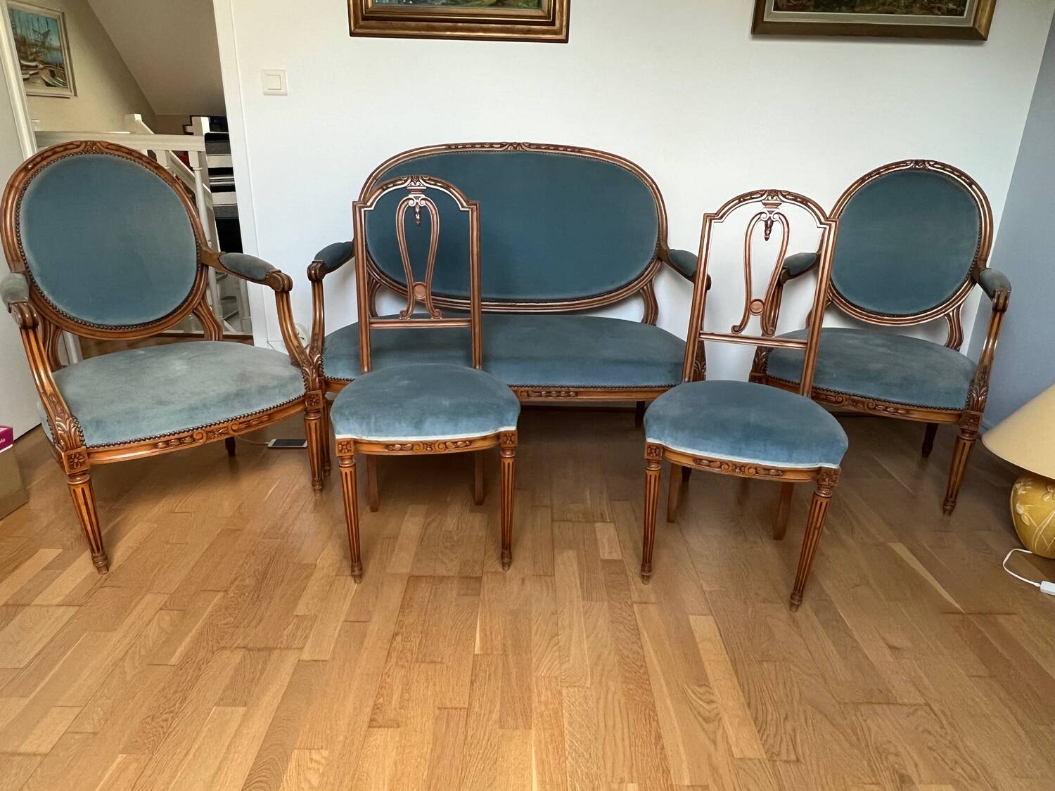 Salon style Louis XV, 5 pièces