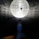 Vallauris vintage granite lamp, enamelled, signed, and globe pop