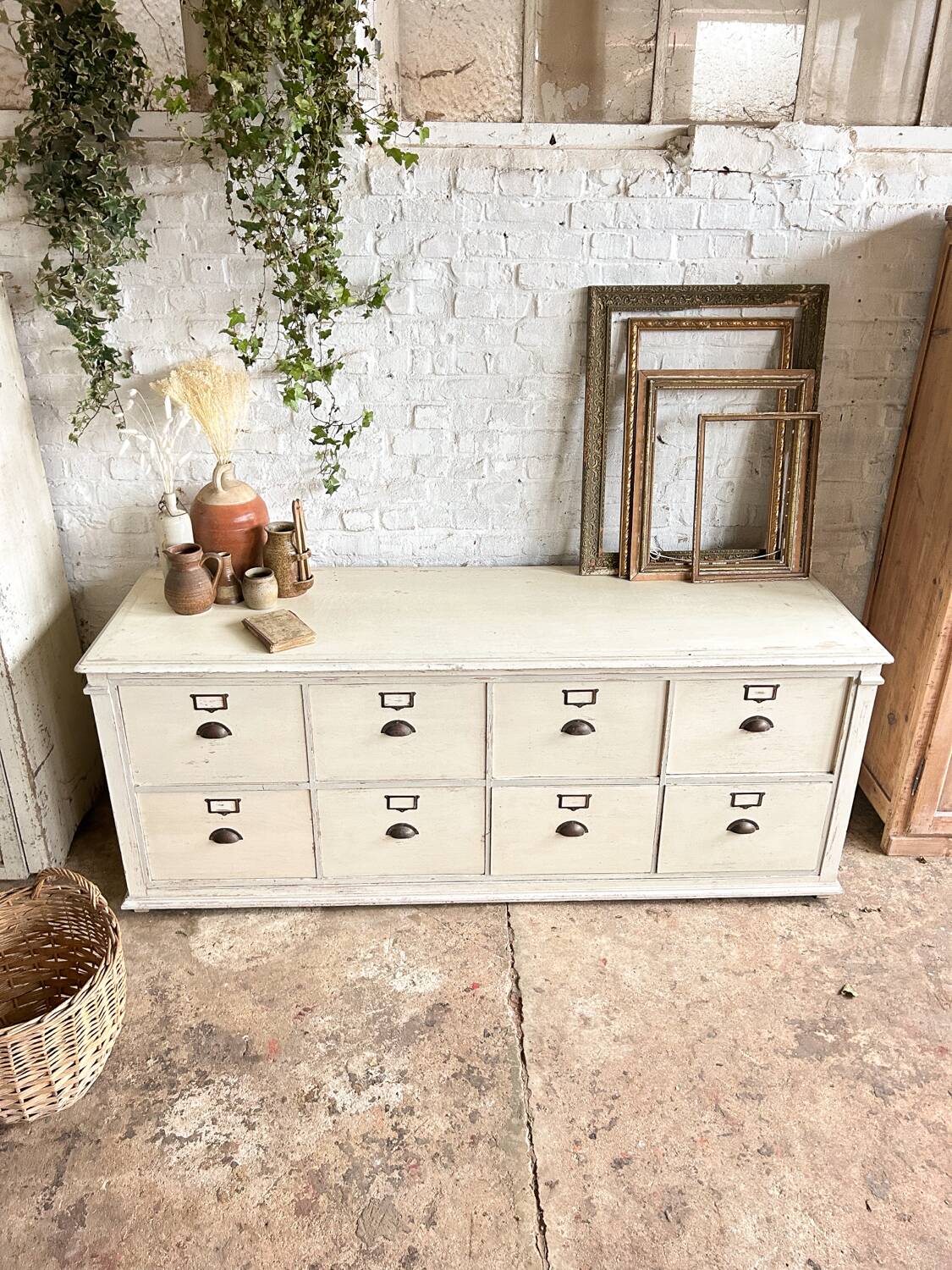 Old haberdashery furniture with original patina