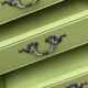Pair of khaki bedside tables in Louis XV style