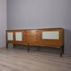 VINTAGE 1960S WOODEN SIDEBOARD WITH BAR COMPARTMENT, ITALIAN DESIGN