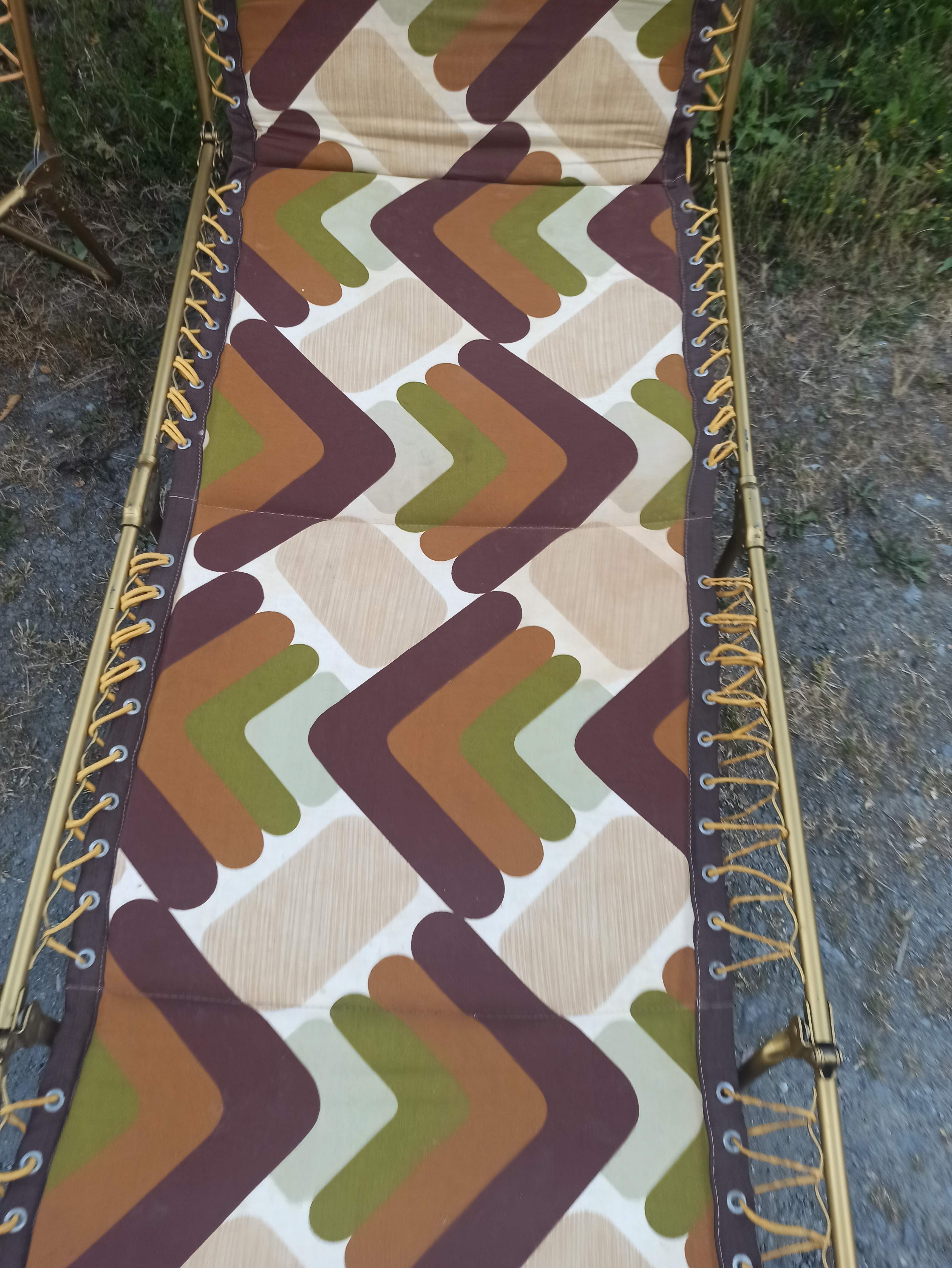 Set 2 sunbathes Lafuma vintage folding sun loungers