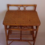 Pair of bamboo bedside tables