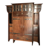 Art Nouveau mahogany display cabinet