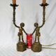 Paire de lampes en bronze