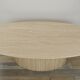 Oval coffee table in Italian design travertine from the 70s
