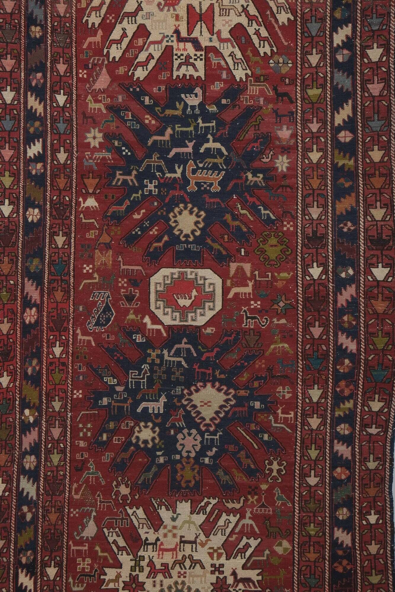 Tapis de couloir turc vintage
