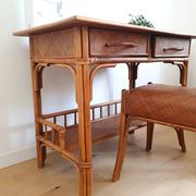 Bureau en rotin vintage