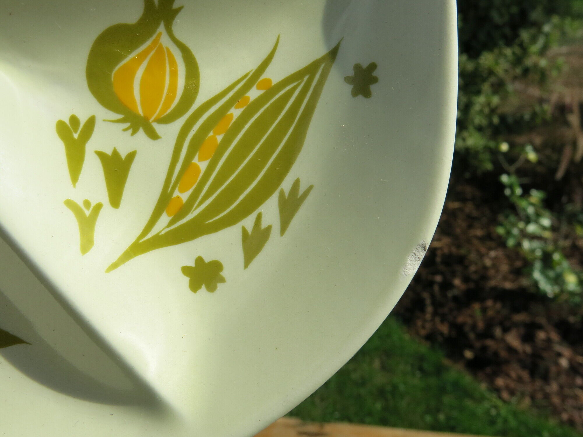 6 vintage fondue plates from the manufacture Salins les bains