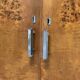 Cubist Art Deco wardrobe in burl 1940s modernist design