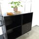 Deens design Denka modulaire kast met chromen houders en planken
