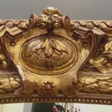 Louis XV style mirror in wood and gilded and patinated stucco 19th century
