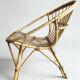 Salon, fauteuil et table en rotin 1960's